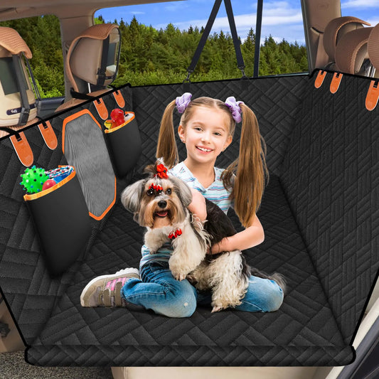 Dog Car Seat Back Seat Pet Cover Back Seat Extender for Dogs Hard Bottom Car Seat Cover Dog Bed for Car Truck Bed Extender Travel Dog Bed for SUV